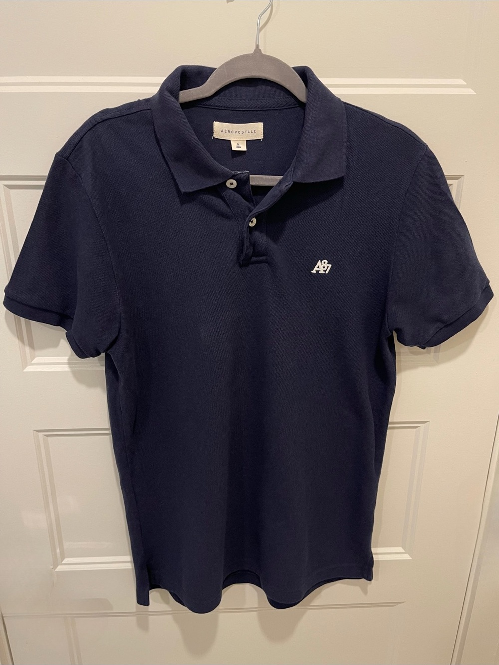 Aeropostale Navy Blue A87 Embroidered Polo - Men